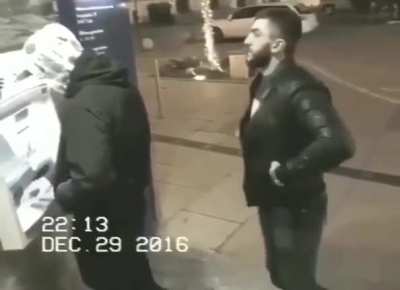 Look at his reaction to getting caught stealing someone's wallet! Priceless
