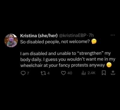 Telling me to exercise is fascism, actually