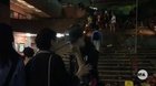Young protestors released from university. Parents come pick up their kids. *translation provided.