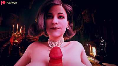 Alcina Dimitrescu giving a titjob (Kadwyn)