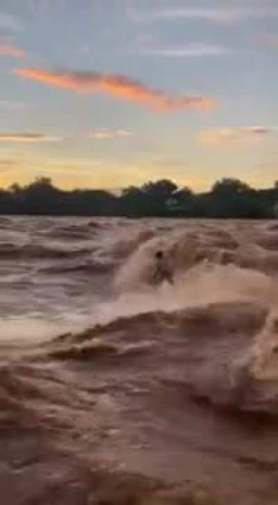 River surfing