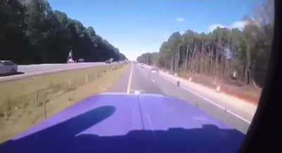 Gotta love some smooth instant justice where no one else gets wrecked but the idiot.