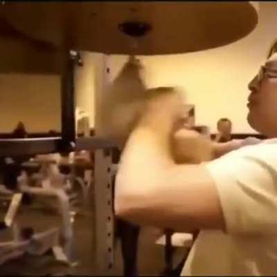 The sound of the speed bag while the trainer demonstrates his rythm skills