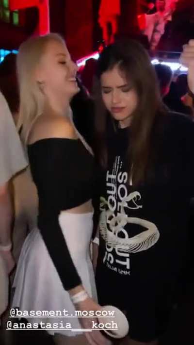 Near lesbian kiss