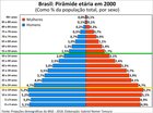 Pirâmide etária esperada até 2060. Detalhe: quem recolhe para a previdência é a turma entre o verde e amarelo. Tirem suas conclusões