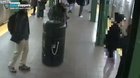 Man grabs a woman between the thighs in the Subway