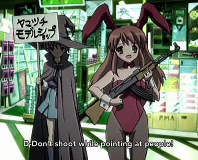 Anime bunny girl scream