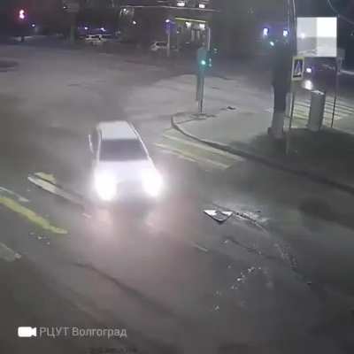 Clearly the roadblock is at fault for not wearing a reflective vest