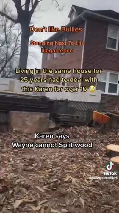 Chad tells Karen neighbor he is “filling up the whole fucking yard”