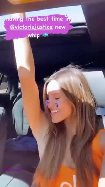 In a car with her sister and friend