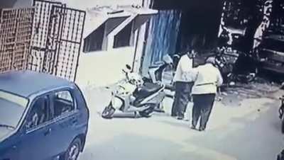 Father sets son on fire
