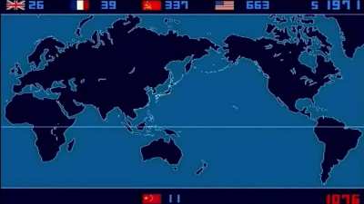 Here’s a time lapse of every nuclear bomb test performed between 1945-1998