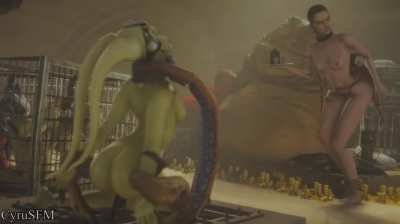 Jabba playing with his pet (CyruSFM)