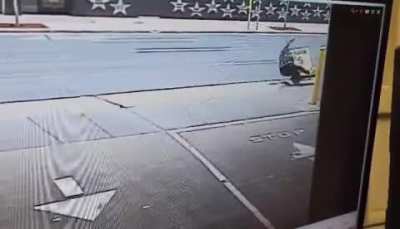 My friend does security downtown and sent me this. This guy got his ass beat by a parking sign 🤣