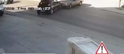 When 2 idiots meet at an intersection, the 