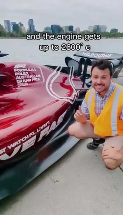 Formula 1 engine idling is actually pretty cold
