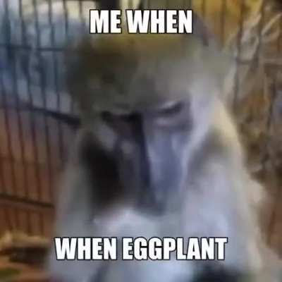 Noided monke when eggplant