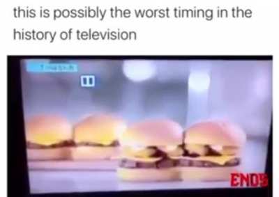 this is possibly the worst timing in the history of television