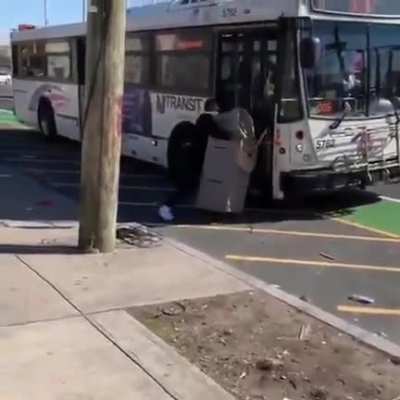 The bus driver refused to take the guy because he is black!