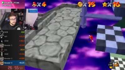 Failed Super Mario 64 speedrun