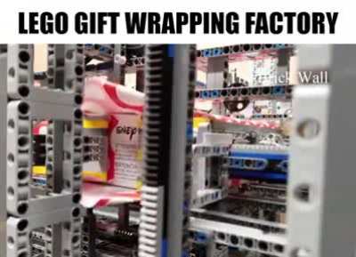 Lego gift wrapping factory