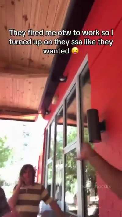 Man gets fired while on his way to work