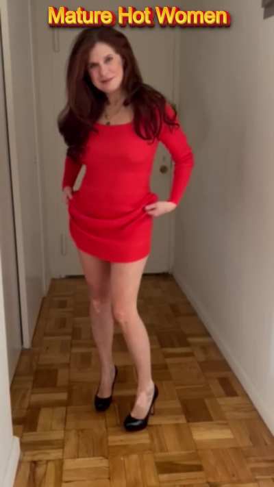 Married Milf dressed in Red for a second lol
