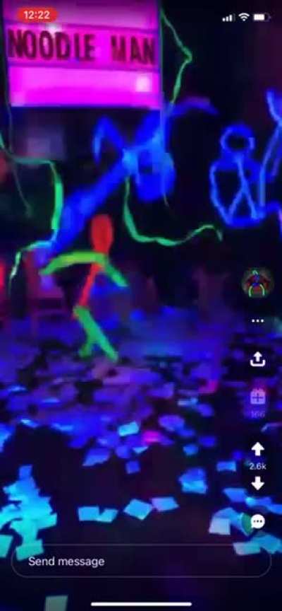 NOODLE MAN SUMMONS A MINI NOODLE CREW ON CAM