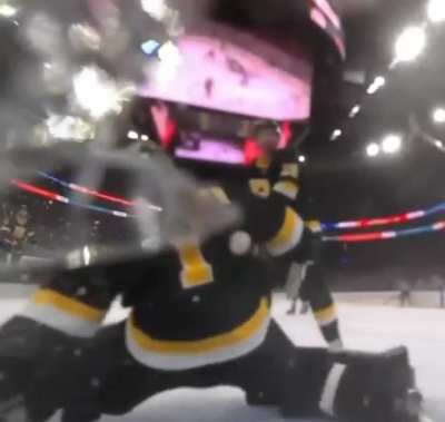 Watch out for flying pucks!