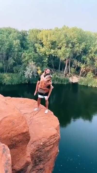 He got two girls wet at the same time