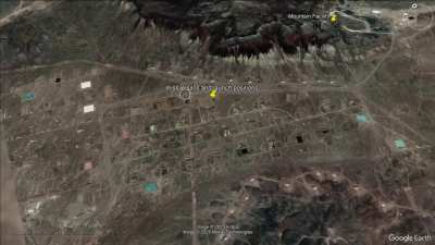 Irans' Fordow Nuclear Facility and Adjacent Long Range Missile Silos (34.88459°N 50.99596°E)