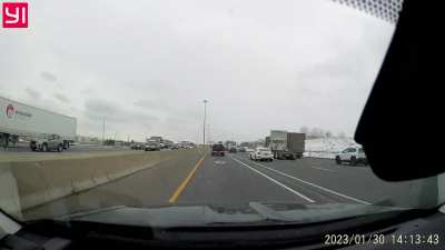 Riding my bumper for a mile.1 person in their car. HOV lane. Squeezing through using the divide . Just installed the front cam yesterday.