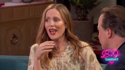 Brendan Fraser surprises Leslie Mann who revealed she had a crush on him while filming 