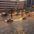 Flooded roads slow down the commute