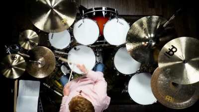 Dorothea Taylor is a drumming teacher and has been playing for almost 60 years. Here she is playing 