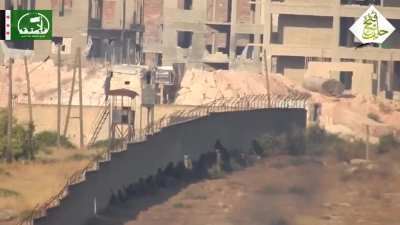 FSA fighters fire 5 9K111 Fagot missiles at 5 groups of SAA infantrymen along the infamous 