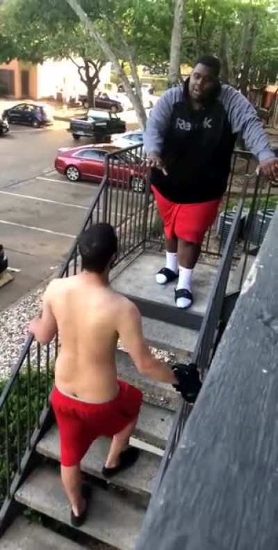 Guy Gets Sparta Kicked After Refusing To Turn Around