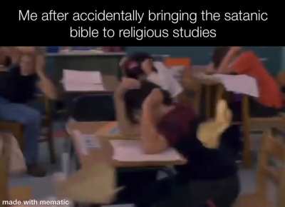 Sorry, Miss. I brought the wrong bible...
