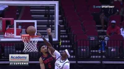 [Highlight] Kenyon Martin Jr blocks Bobby Portis dunk attempt