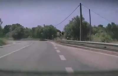 Biker Almost Smashes Into Us