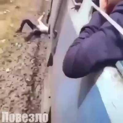Close call... he probably learnt his lesson lmao