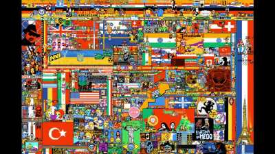 Official r/place canvas timelapse: day 3