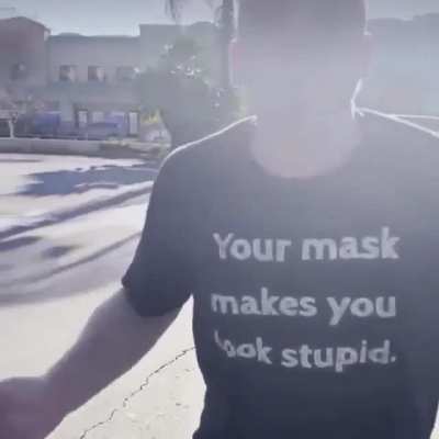 Anti-Masker bullies and hectors some kids wearing masks