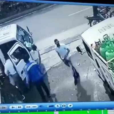 Hit him so hard that he dropped money