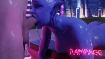 Liara Sloppy Blowjob (R4mpage) [Mass Effect]