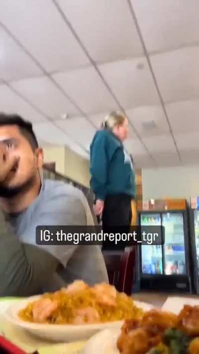 Woman sees mice running around in asain restaurant