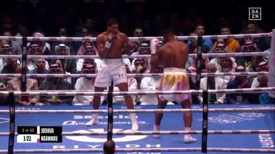 Ngannou vs Joshua with fan reactions
