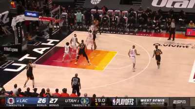 [HIGHLIGHT] Joe Ingles catches the ball at his face and utilizes no wasted motion as he cashes in on the corner three over the smaller Pat Bev.