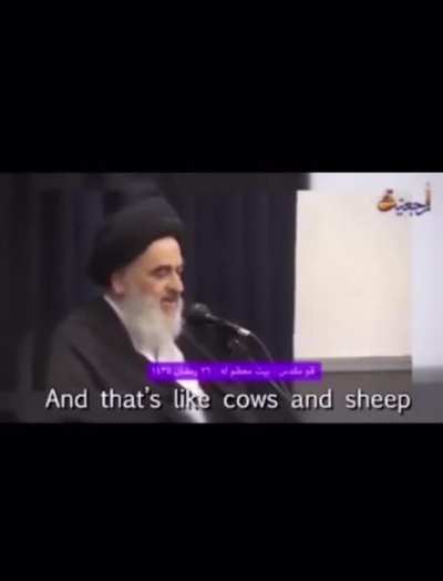 Iranian cleric teaches us all the different types of animals.
