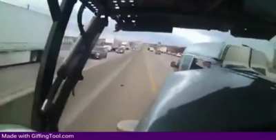 Side swiped on the highway